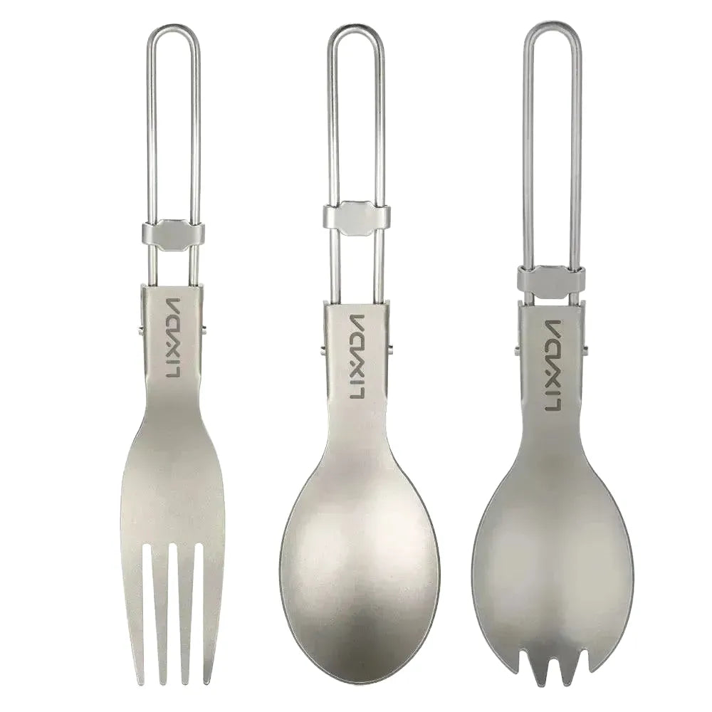 Ultralight Titanium Spork Set for Campers — Spoon