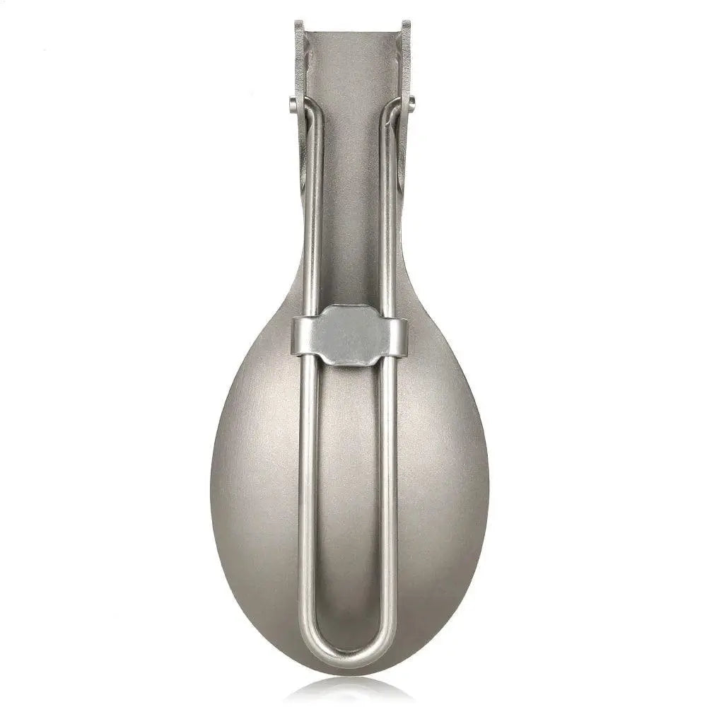 Lightweight Folding Titanium Spork Set For Camping Adventures