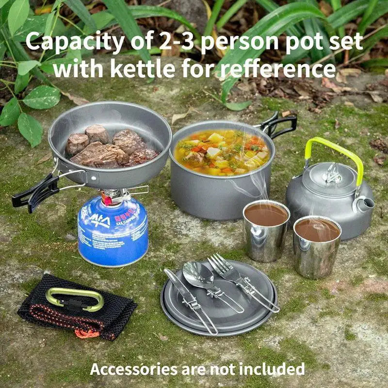 Lightweight Camping Cookware Set For 1 To 5 People