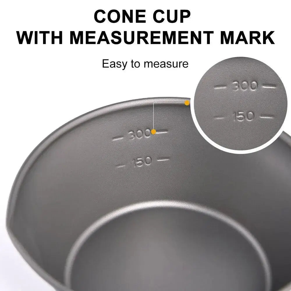 Lightweight Titanium Camping Bowl With Foldable Handle