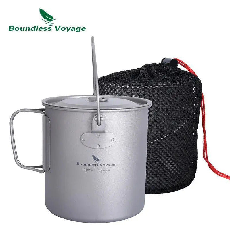 Durable Titanium Camping Mug for Hiking — Ti3037D 750ml