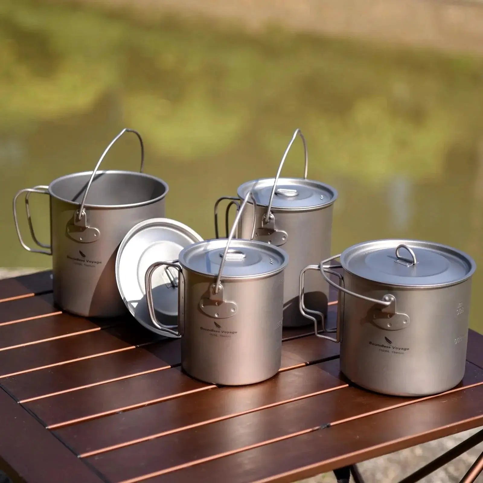 Lightweight Titanium Camping Mug With Lid For Travel Coffee
