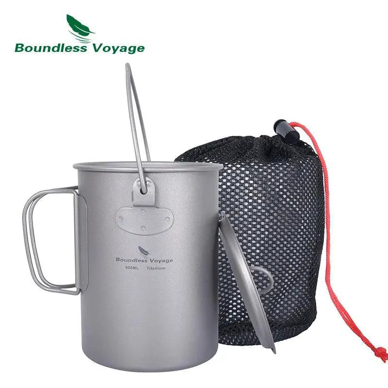 Lightweight Titanium Camping Mug With Lid For Travel Coffee