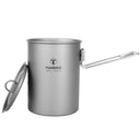 Lightweight Titanium Camping Pot 900ml with Folding Handle - OurLum.com