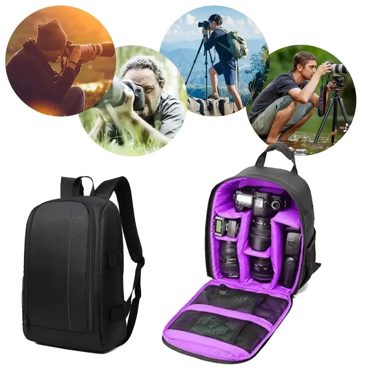Lightweight Waterproof Camera Backpack for Nikon and Canon