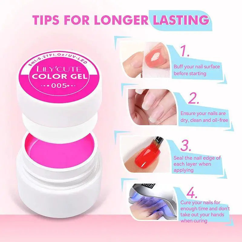 LILYCUTE Colorful Gel Nail Polish Kit Salon Quality At Home