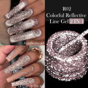 LILYCUTE Glitter Gel Polish Reflective Long-lasting Eco-Friendly
