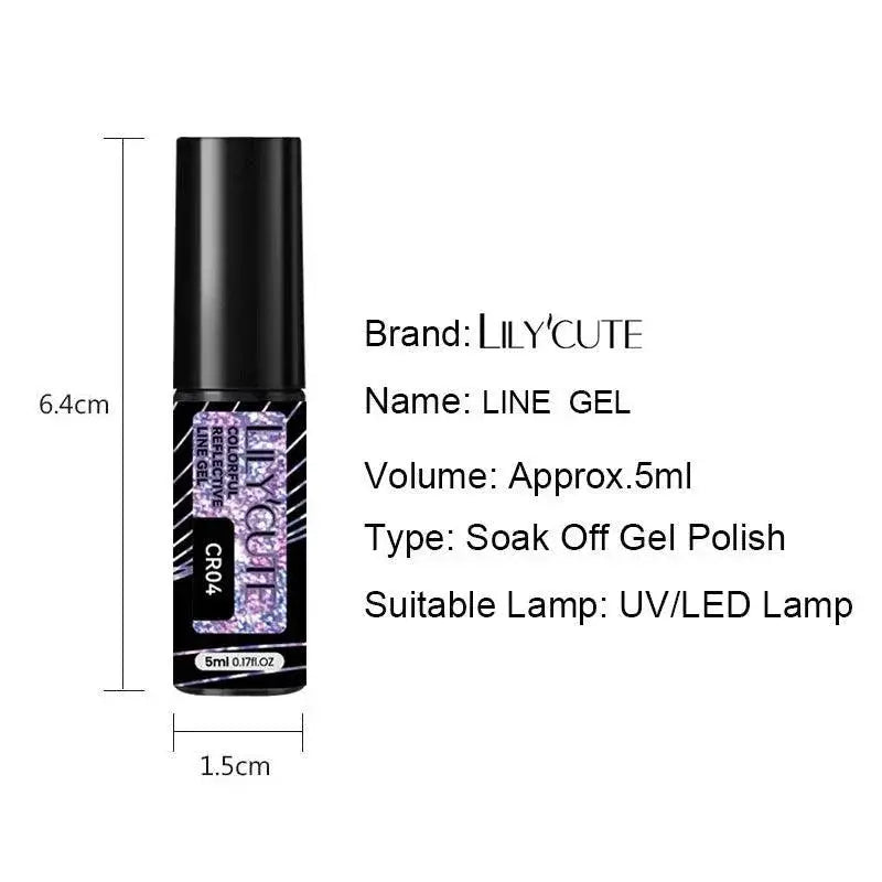 LILYCUTE Reflective Glitter Gel Polish Eco Friendly