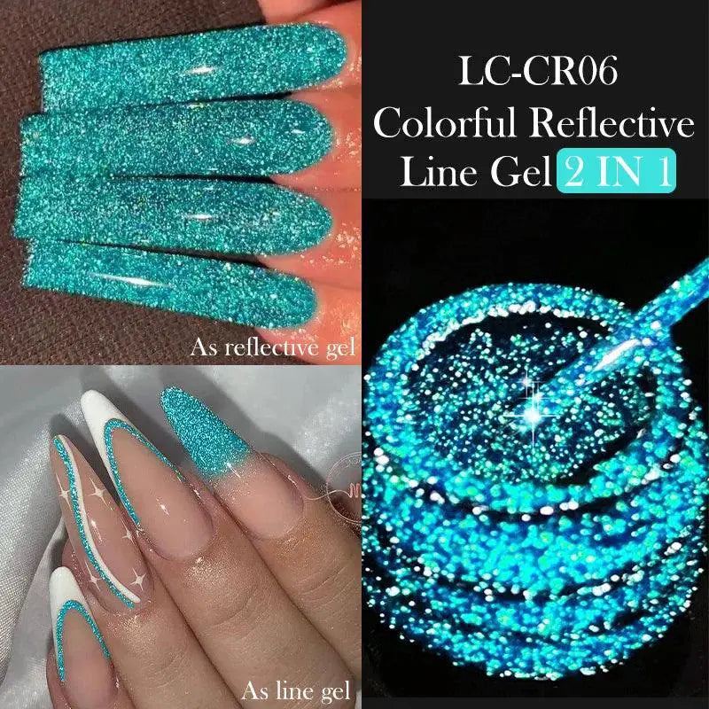 LILYCUTE Reflective Glitter Gel Polish Eco Friendly
