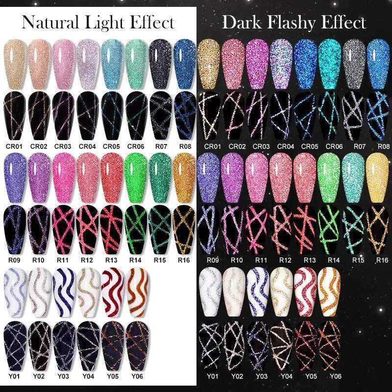 LILYCUTE Reflective Glitter Gel Polish Eco Friendly