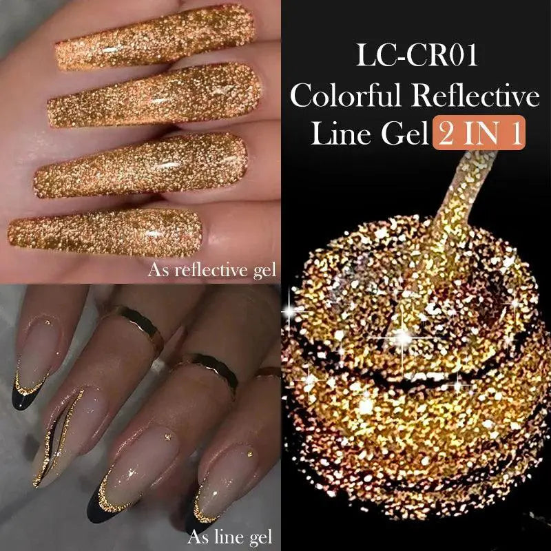 LILYCUTE Reflective Glitter Gel Polish Eco Friendly