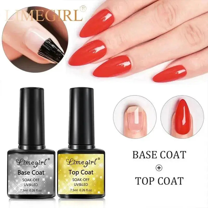 Limegirl Matte Gel Nail Polish Kit Quick Dry Home Manicure