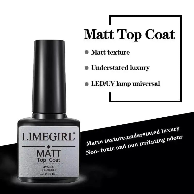 Limegirl Matte Gel Nail Polish Kit Quick Dry Home Manicure