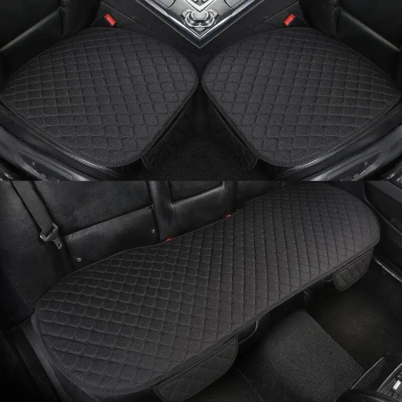Linen Embroidered Car Cushion Set For Year Round Comfort