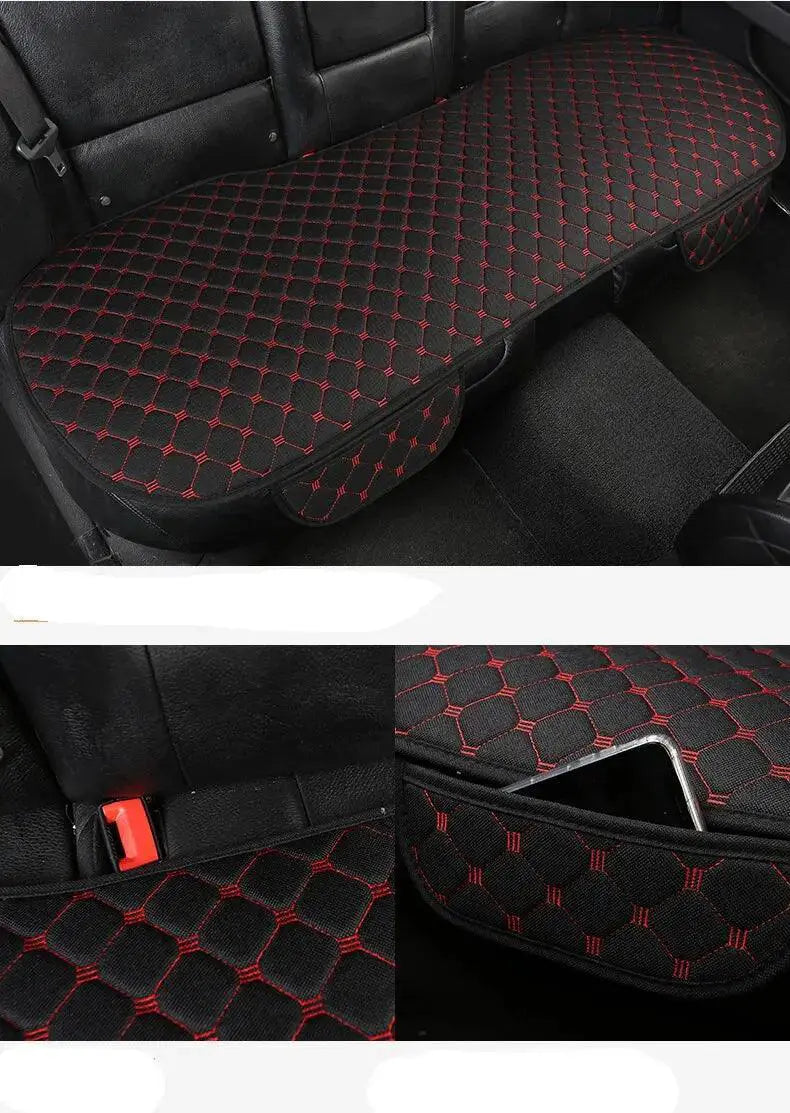 Linen Embroidered Car Cushion Set For Year Round Comfort