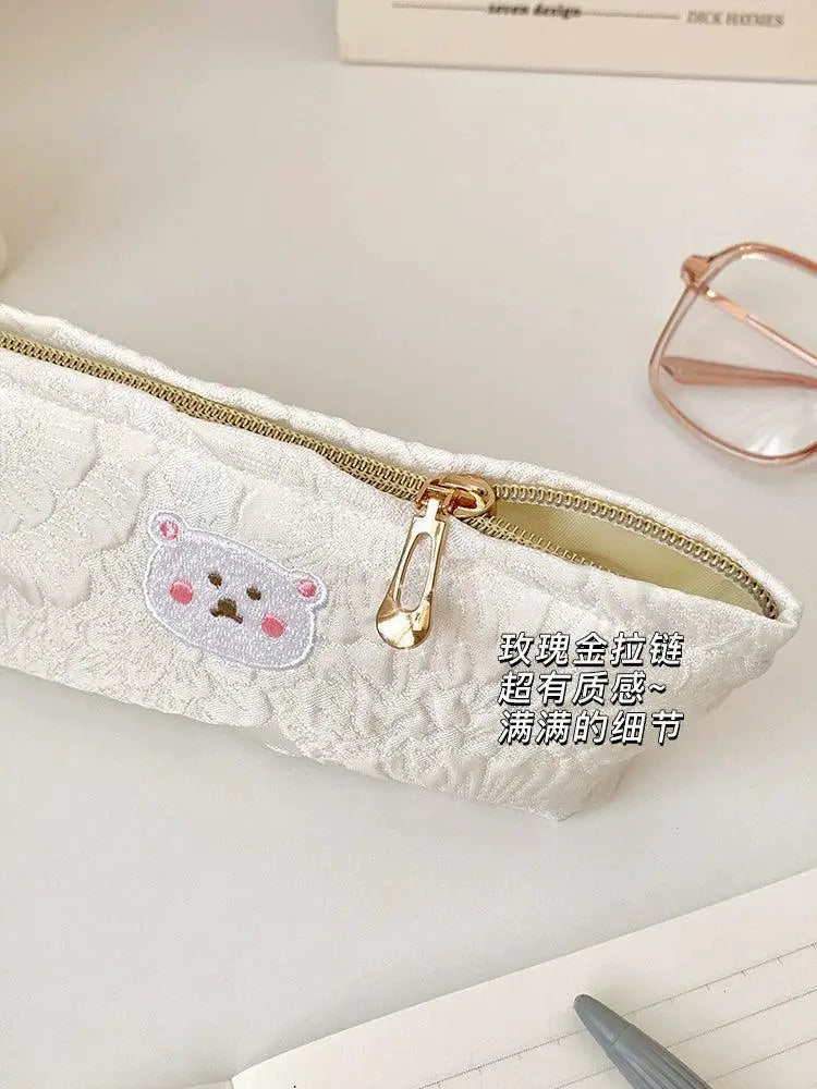 Little White Bear Pencil Case K Style Large Capacity