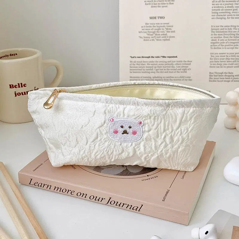 Little White Bear Pencil Case K Style Large Capacity