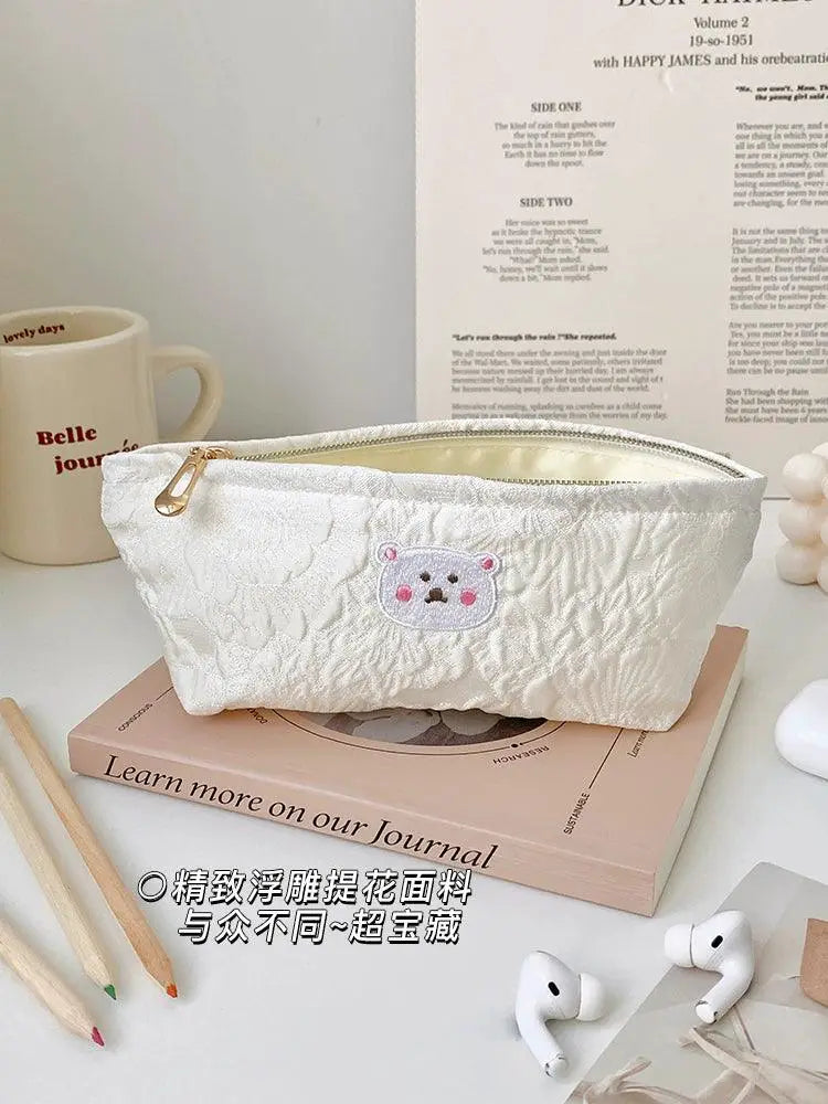 Little White Bear Pencil Case K Style Large Capacity