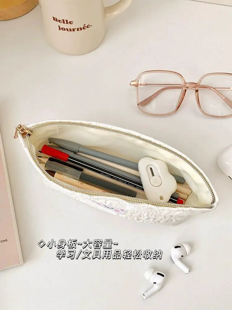Little White Bear Pencil Case K Style Large Capacity