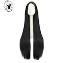 Long Black Wig High-Quality Heat Resistant Cosplay 100cm