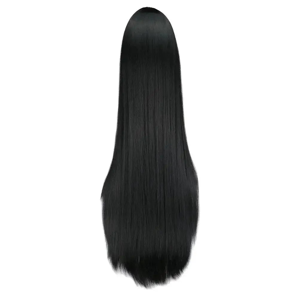Long Black Wig Heat Resistant Cosplay 100cm Premium Quality