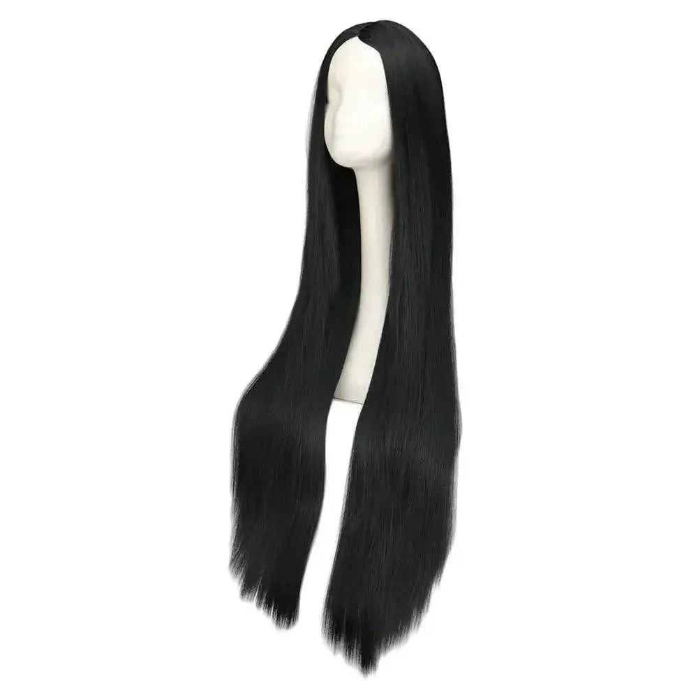 Long Black Wig Heat Resistant Cosplay 100cm Premium Quality
