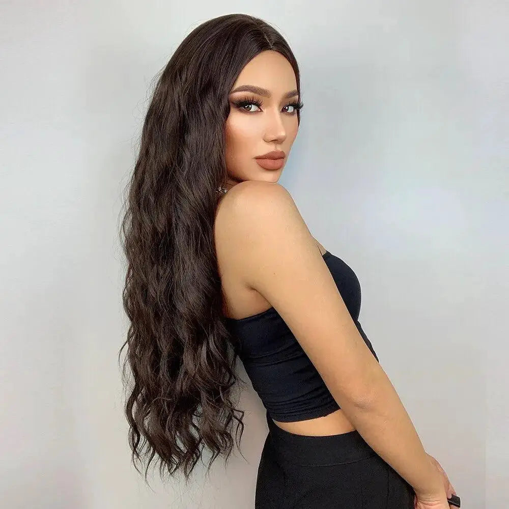 Long Brown Curly Wavy Wig To Elevate Your Look Today