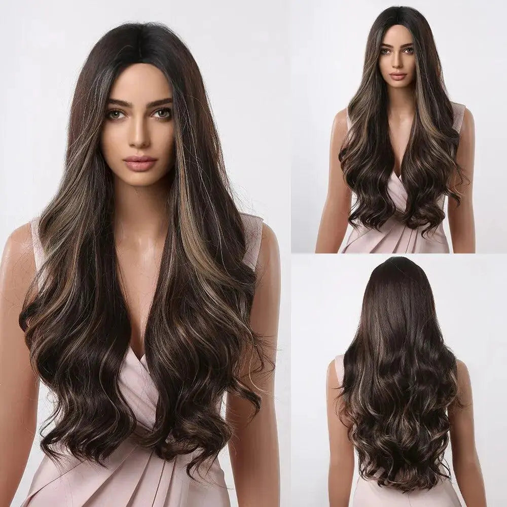 Long Brown Curly Wavy Wig To Elevate Your Look Today