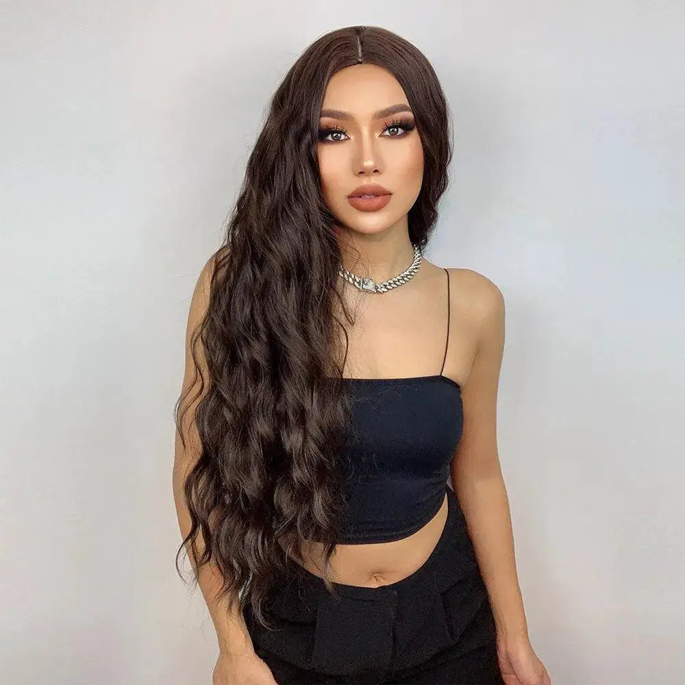 Long Brown Curly Wavy Wig To Elevate Your Look Today