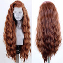 Long Brown Synthetic Lace Front Wig Premium Quality Hair