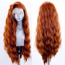 Long Brown Synthetic Lace Front Wig Premium Quality Hair
