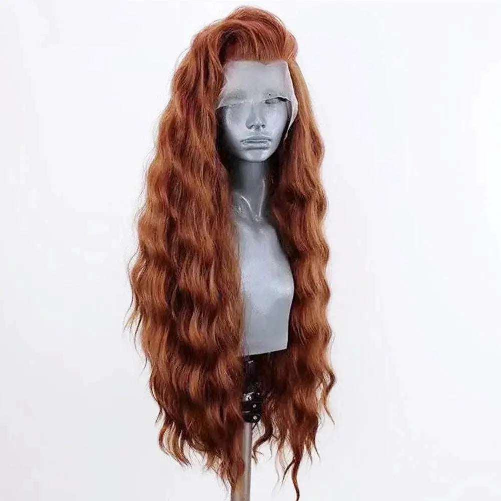 Long Brown Synthetic Lace Front Wig Premium Quality Hair
