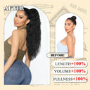 Long Curly Drawstring Ponytail for Effortless Glamour