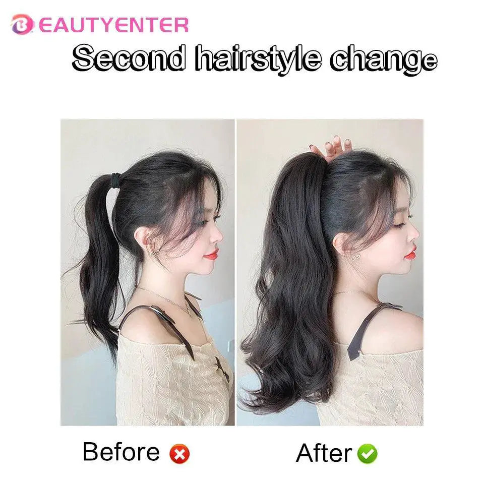 Long Curly Hair Band Ponytail Wig For Quick Transformation