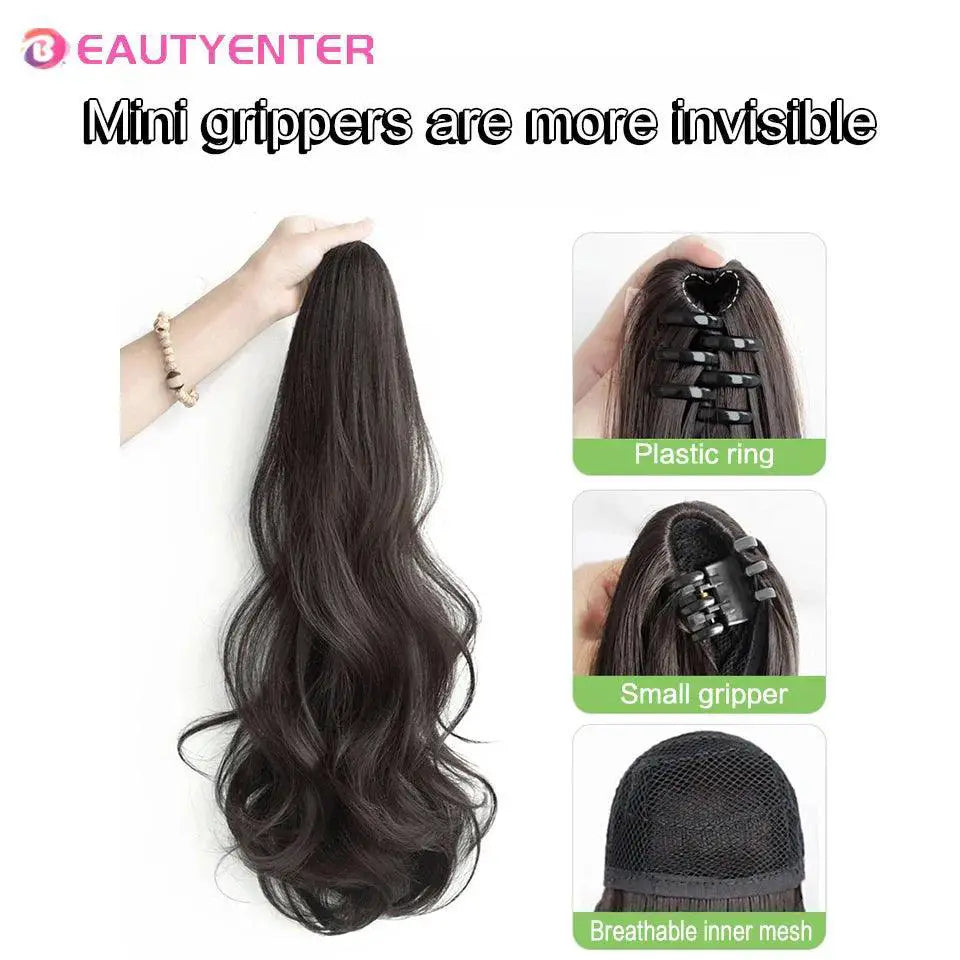 Long Curly Hair Band Ponytail Wig For Quick Transformation