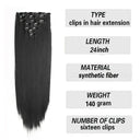 Long Straight Clip Hair Extensions for Volume and Length