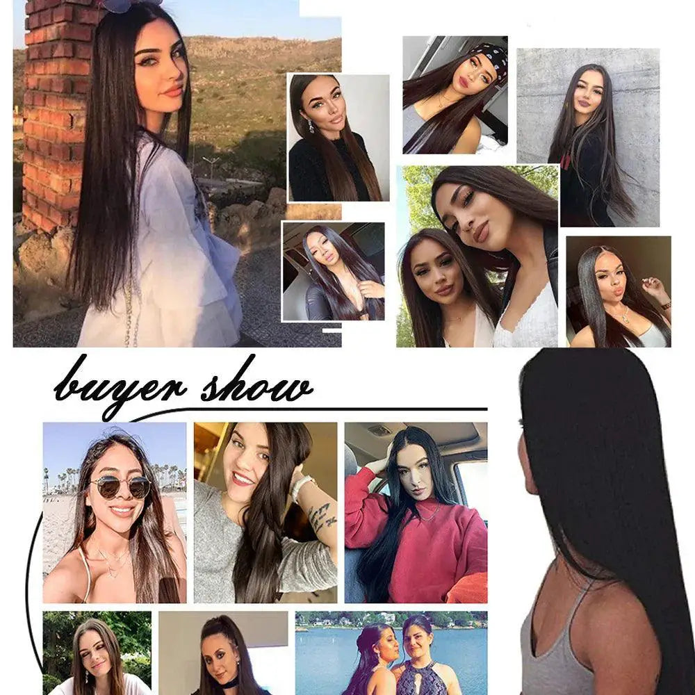 Long Straight Clip In Hair Extensions For Volume And Length