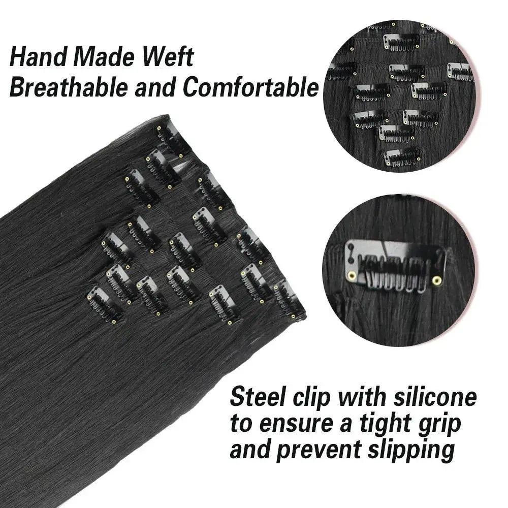 Long Straight Clip In Hair Extensions For Volume And Length