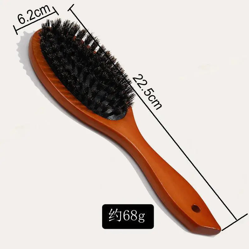 Lotus Boar Bristle Beard Comb Scalp Massage Anti Static