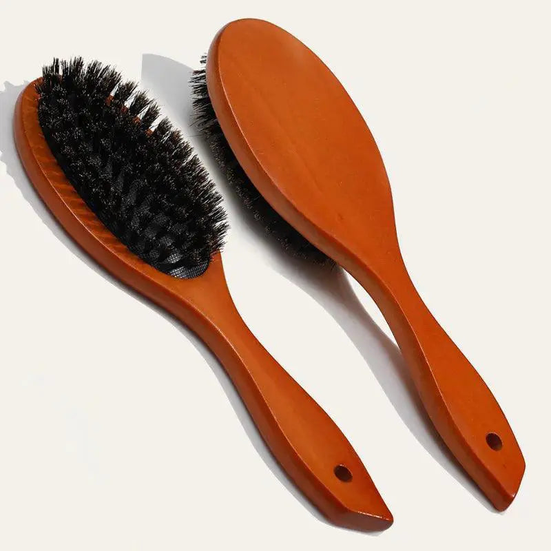 Lotus Boar Bristle Beard Comb Scalp Massage Anti Static