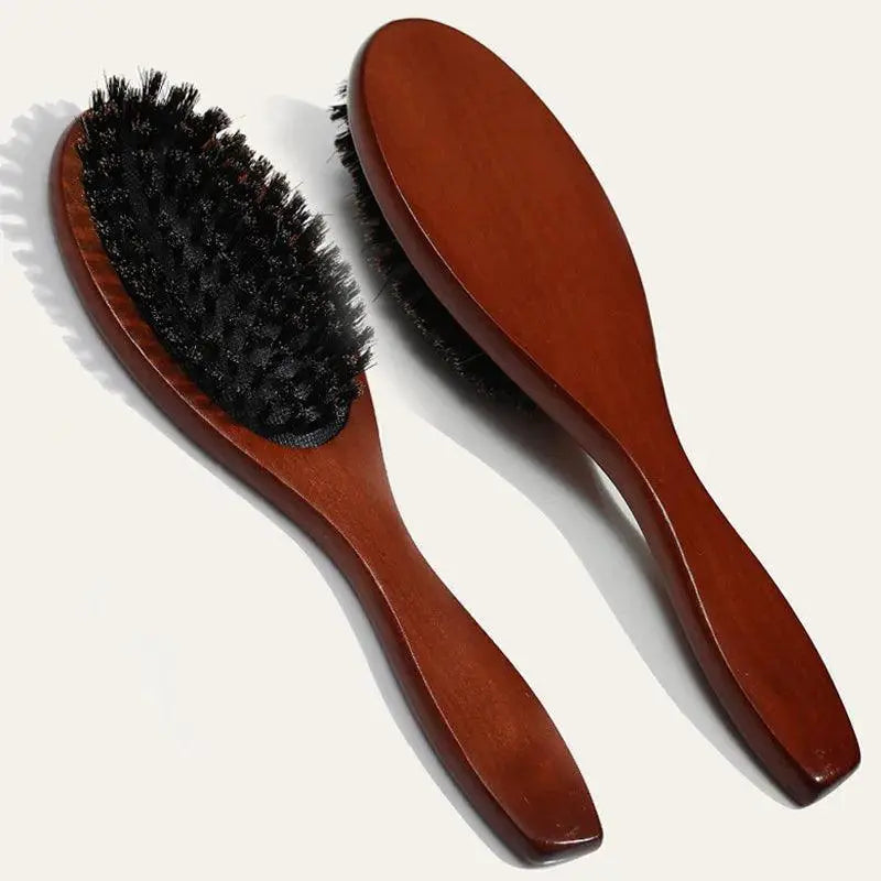 Lotus Boar Bristle Beard Comb Scalp Massage Anti Static