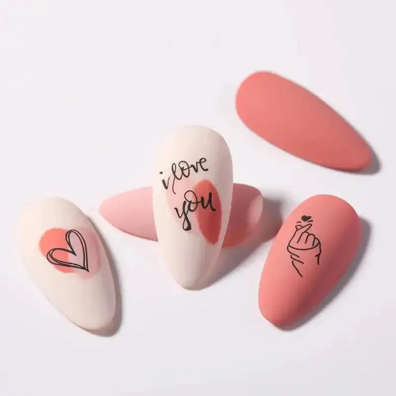 Love Letters and Flowers 3D Nail Decal Set Sultry Design