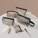 Love Print Mesh Cosmetic Bag: Stylish Organizer for Women