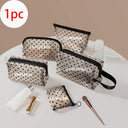 Love Print Mesh Cosmetic Bag: Stylish Organizer for Women