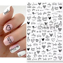 Love Story 3D Nail Stickers Romantic Valentine's Manicure Kit