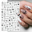 Love Story 3D Nail Stickers Romantic Valentine's Manicure Kit
