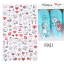 Love Story 3D Nail Stickers Romantic Valentine's Manicure Kit
