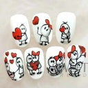 Love Story 3D Nail Stickers Romantic Valentine's Manicure Kit