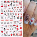 Love Story 3D Nail Stickers Romantic Valentine's Manicure Kit
