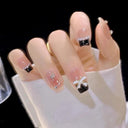 Lovely Butterfly Pink Nail Extensions Set Chic Press-On Tips